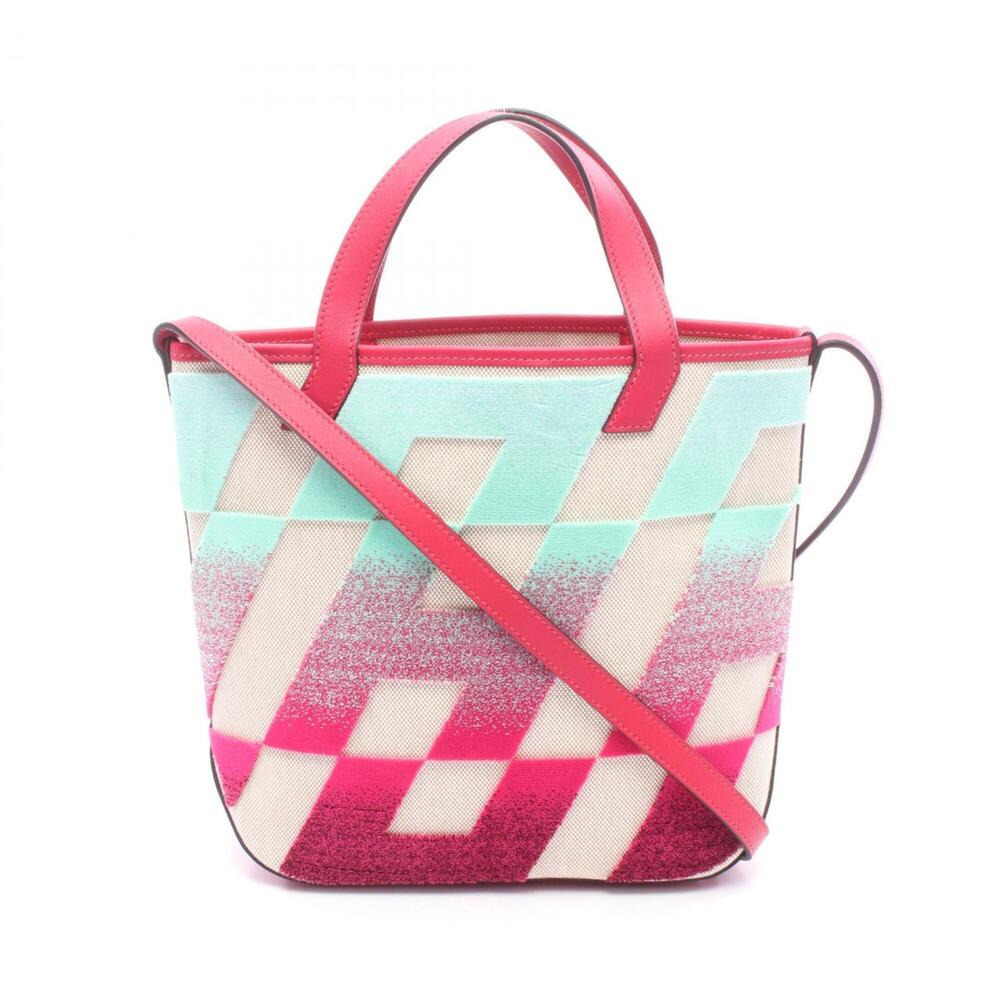 Hermes H Ambier PM Tote Bag/Handbag in Ecru Blue Pale Framboise (Veau Swift T...